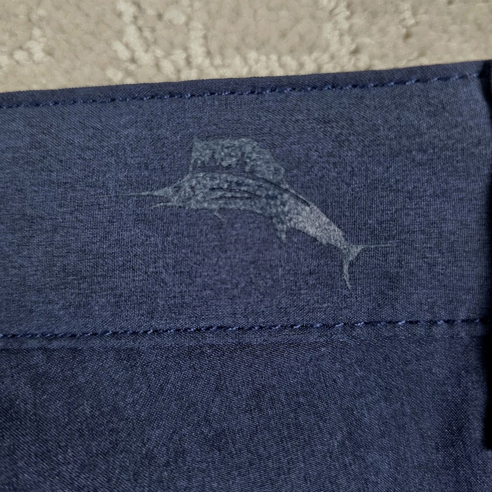 Tommy Bahama Boracay Performance Golf Shorts Mens‎ 42 Navy Blue Stretch Preppy - Picture 2 of 8